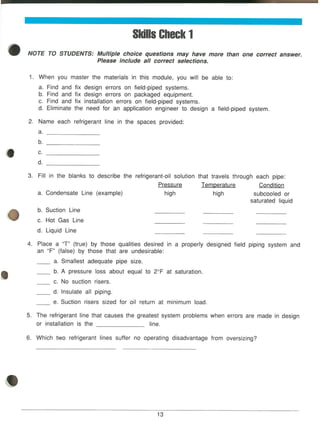 REFRIGERANT pipING module 3 GTAC