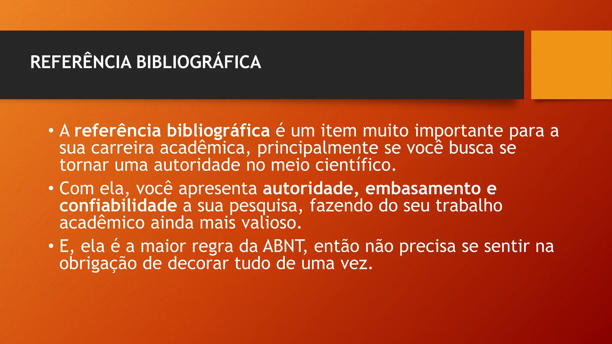Referência bibliográfica.pptx - Um resumo sobre como fazer referências ...