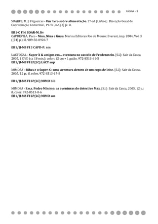 Referências alimentação