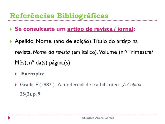 Referencias bibliograficas artigo