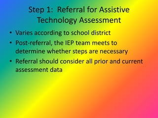 Referral and assessment for assistive technology (raat | PPTX