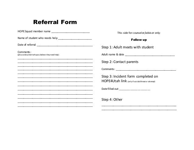 referral form referal form