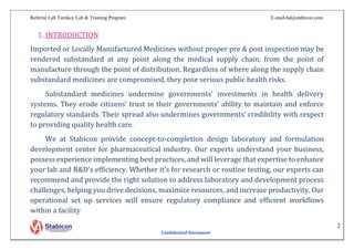 Referral Laboratory, Turnkey Laboratory & Training Program | PDF