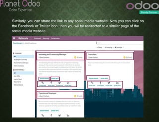 Similarly, you can share the link to any social media website. Now you can click on
the Facebook or Twitter icon, then you will be redirected to a similar page of the
social media website.
 