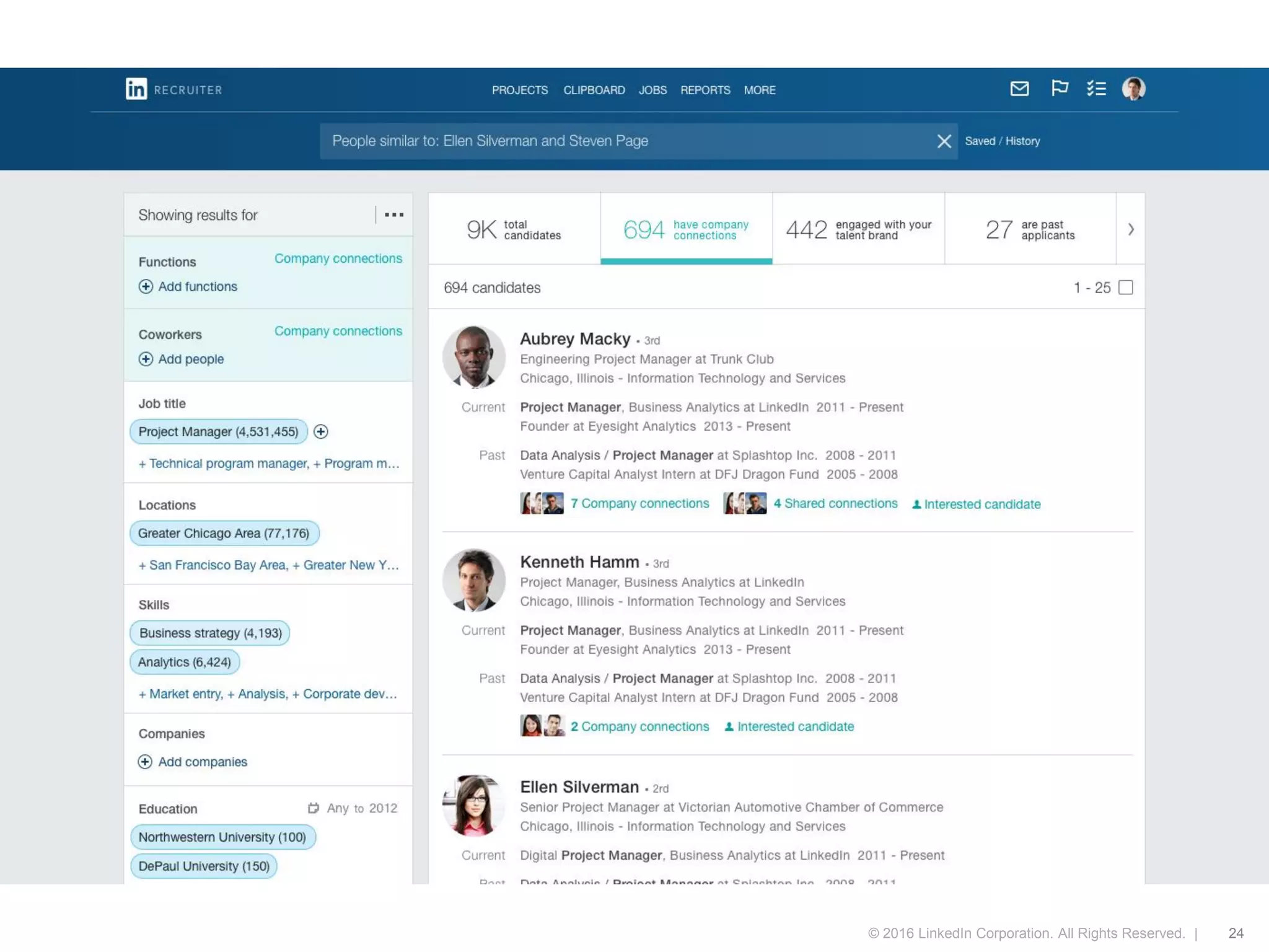 © 2016 LinkedIn Corporation. All Rights Reserved. | 24
 