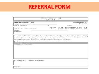 REFERRAL FORM
 