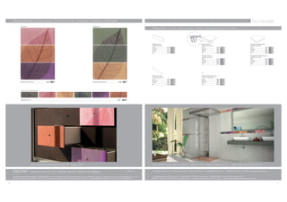 Gres porcellanato - Porcelain stoneware - Gres cerame fin vitrifie - Feinsteinzeug - Porseleingres -
                                                                                                                                                                                                                                                                                                                                      Eco-leader
               FOGLIE 1                                                                                        FOGLIE 2
                                                                                                                                                                              Pezzi speciali - Trim tiles - Pieces speciales - Formteile - Speciale delen -




                                                                                                                                                                              Battiscopa R                                                              Scalino Brev.                                                               Angolare Scalino Brev.
                                                                                                                                                                              10x60 (4”x24”)                                                            45x45 (18”x18”)                                                             45x45 (18”x18”)
                                                                                                                                                                              SAND                  IT70   36                                           SAND                    IT82   112                                          SAND                     IT86   160
                                                                                                                                                                              GROUND                IT71   36                                           GROUND                  IT83   112                                          GROUND                   IT87   160
                                                                                                                                                                              STONE                 IT72   36                                           STONE                   IT84   112                                          STONE                    IT88   160
                                                                                                                                                                              INK                   IT73   36                                           INK                     IT85   112                                          INK                      IT89   160


                                                                                                                                                                                                                                                         Scalino Brev. R                                                             Angolare Scalino Brev R
                                                                                                                                                                                                                                                        30x60 (12”x24”)                                                             30x30 (12”x12”)
                                                                                                                                                                                                                                                        SAND                    IT74   149/2                                        SAND                     IT78   145
                                                                                                                                                                                                                                                        GROUND                  IT75   149/2                                        GROUND                   IT79   145
                                                                                                                                                                                                                                                        STONE                   IT76   149/2                                        STONE                    IT80   145
                                                                                                                                                                                                                                                        INK                     IT77   149/2                                        INK                      IT81   145




                                                                                                                                                                              Raccordo Jolly                                                            Angolo Raccordo Jolly
                                                                                                                                                                              1,5x30 (3/4”x12”)                                                         1,5x1,5 (3/4”x3/4”)
                                                                                                                                                                              SAND                  IT90   14                                           SAND                  IT94     14
                                                                                                                                                                              GROUND                IT91   14                                           GROUND                IT95     14
               60x90 (24”x36”) (Mix 3)           IT98 192                                                      60x90 (24”x36”) (Mix 3)           IT99 192
                                                                                                                                                                              STONE                 IT92   14                                           STONE                 IT96     14
                                                                                                                                                                              INK                   IT93   14                                           INK                   IT97     14




               LISTELLO FOGLIE MIX 6




               10x30 (4”x12”)    *                                                                                                             IU41   32




                                 ECO-LEADER Ground 30x60 (12”x24”) R - Foglie 1 Mix 3                                                                                         ECO-LEADER Stone 30x60 (12”x24”) R - 30x30 12”x12” - Mosaico 30x30 (12”x12”) - Listello foglie mix 6 10x30 (4”x12”)



     DECORI -                  DECORATIVE MOTIF TILES - DECORS - DEKORE - DECORATIES -                                                                         9,5 mm          Appoggio utile 26,5 cm - Useful support 26,5 cm - Appui utile 26,5 cm - Aufliegendefläche 26,5 cm. - Nuttige steun 26,5 cm -                     ฀               ฀   ฀    ฀


     Si raccomanda la posa solo a rivestimento - It is recommended only the wall installation - Nous conseillons de poser uniquement sur paroi - Die Verlegung wird nur für   * Altezza reale lato corto doga: 9,5 cm. - Full height of short side of tile: 9.5 cm. - Hauteur réelle du coté court de la cale : 9,5 cm. -
     die Wandverkleidung empfohlen - Het wordt aanbevolen de tegels alleen als bekleding te gebruiken - К а а                                    а                            Effektive Höhe der Leiste an der kurzen Seite: 9,5 cm. - Reële dikte korte kant van de lat: 9,5 cm. -             ฀       ฀          ฀        ฀         ฀     ฀


56                                                                                                                                                                                                                                                                                                                                                                        57
 