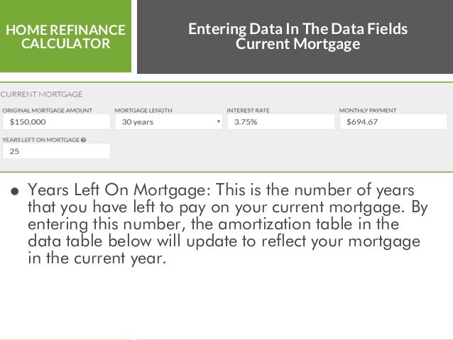 home refinance calculator home mortgage refinance calculator