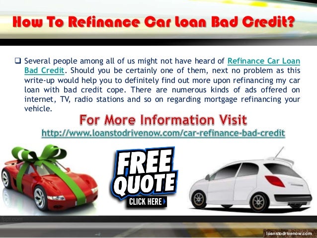 refinance car loan with bad credit