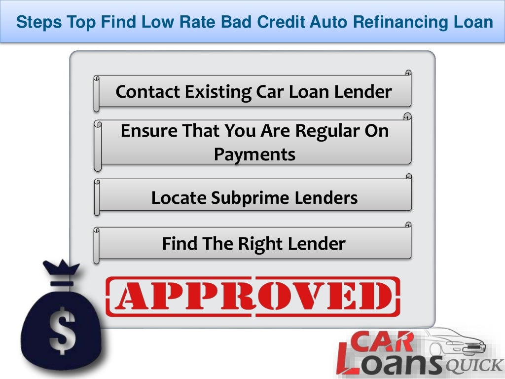 How to get auto loan refinancing with bad credit online