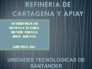 ASTRIDOLIVAR
OSMAN CÁCERES
HENRY TRIANA
JOSE ARENAS
GRUPOE-201
UNIDADES TECNOLOGICAS DE
SANTANDER
 