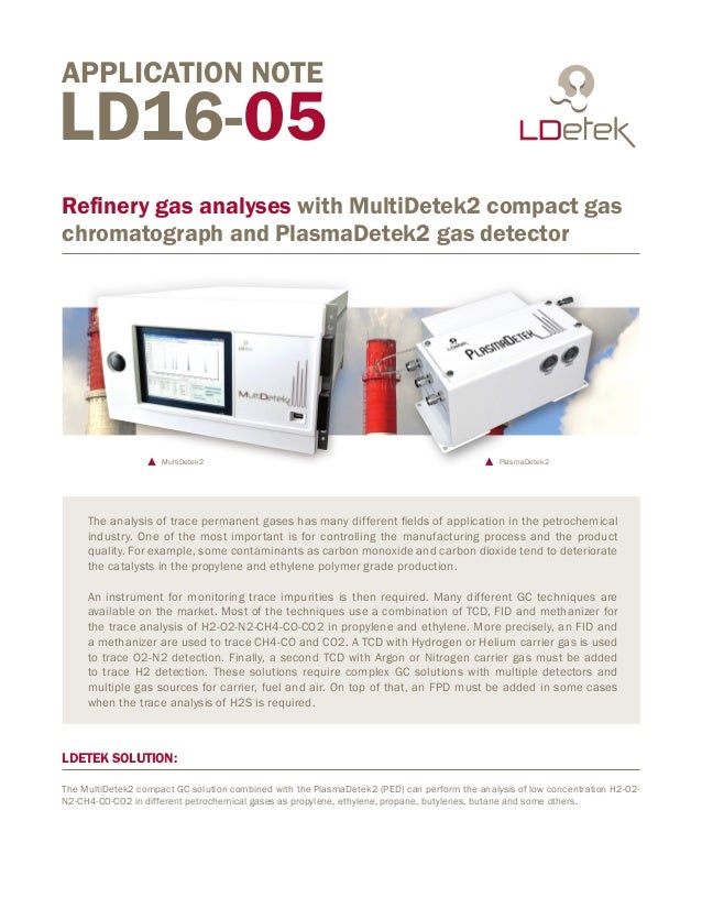 Refinery Gas Analyses with Multidetek2 Compact Gas Chromatograph and
