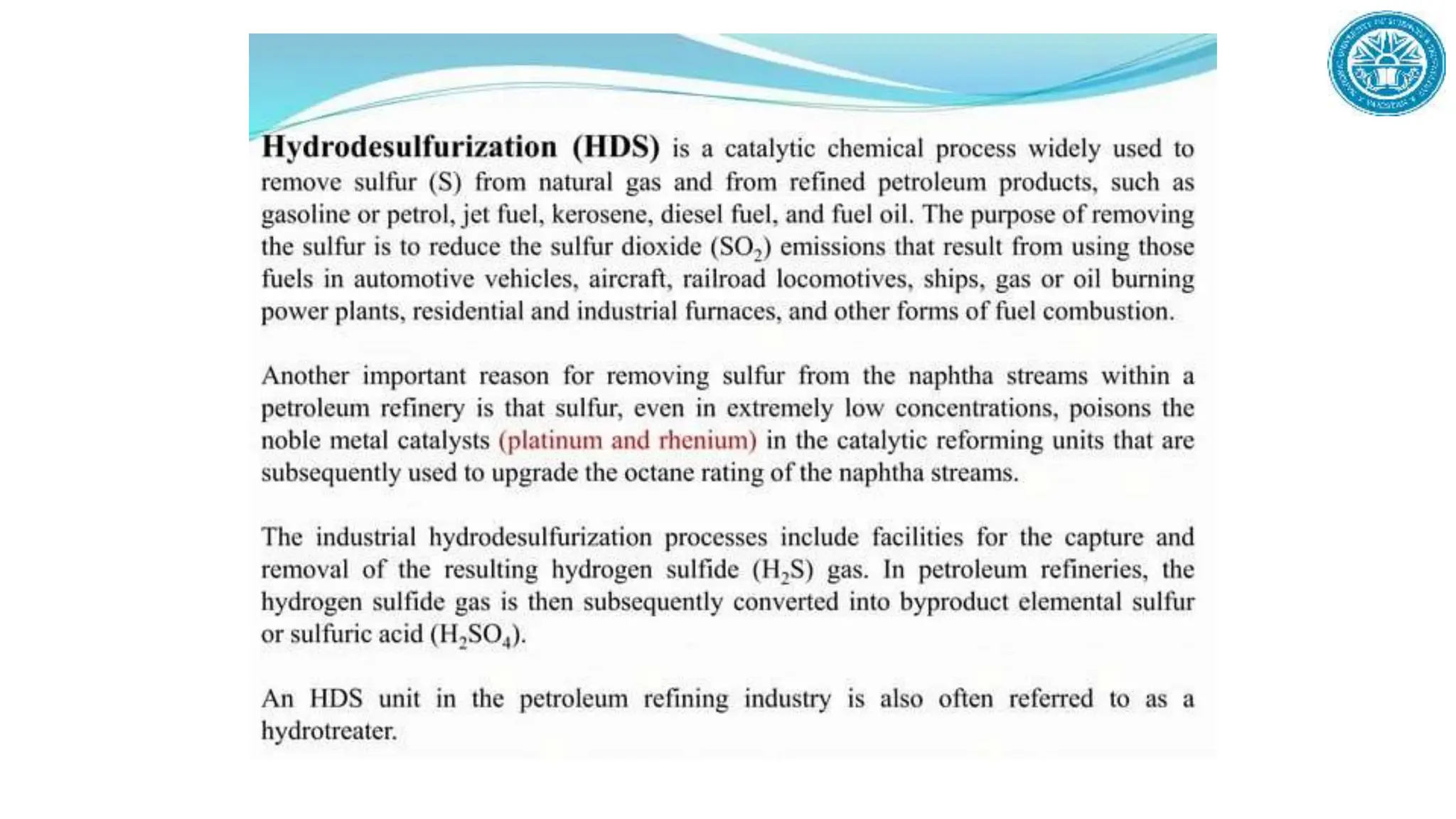 Refinery Process description and dipiction