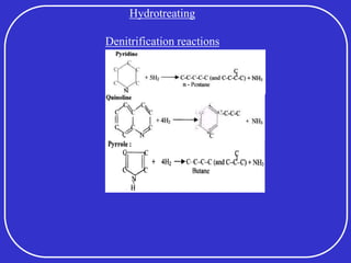 Hydrotreating
Denitrification reactions
 