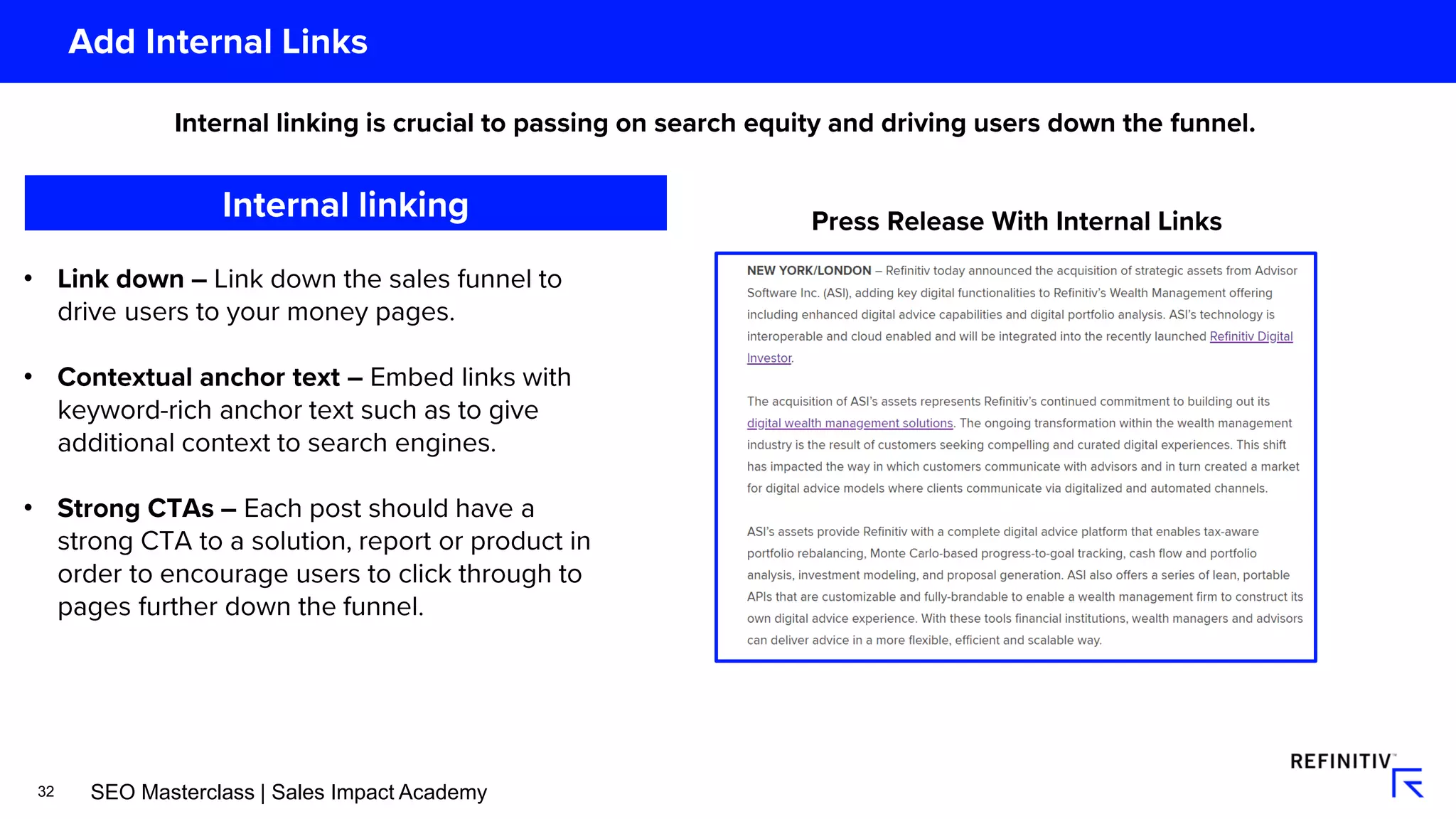 32
•
•
•
SEO Masterclass | Sales Impact Academy
 