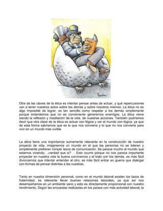 Reflexion de etica para amador