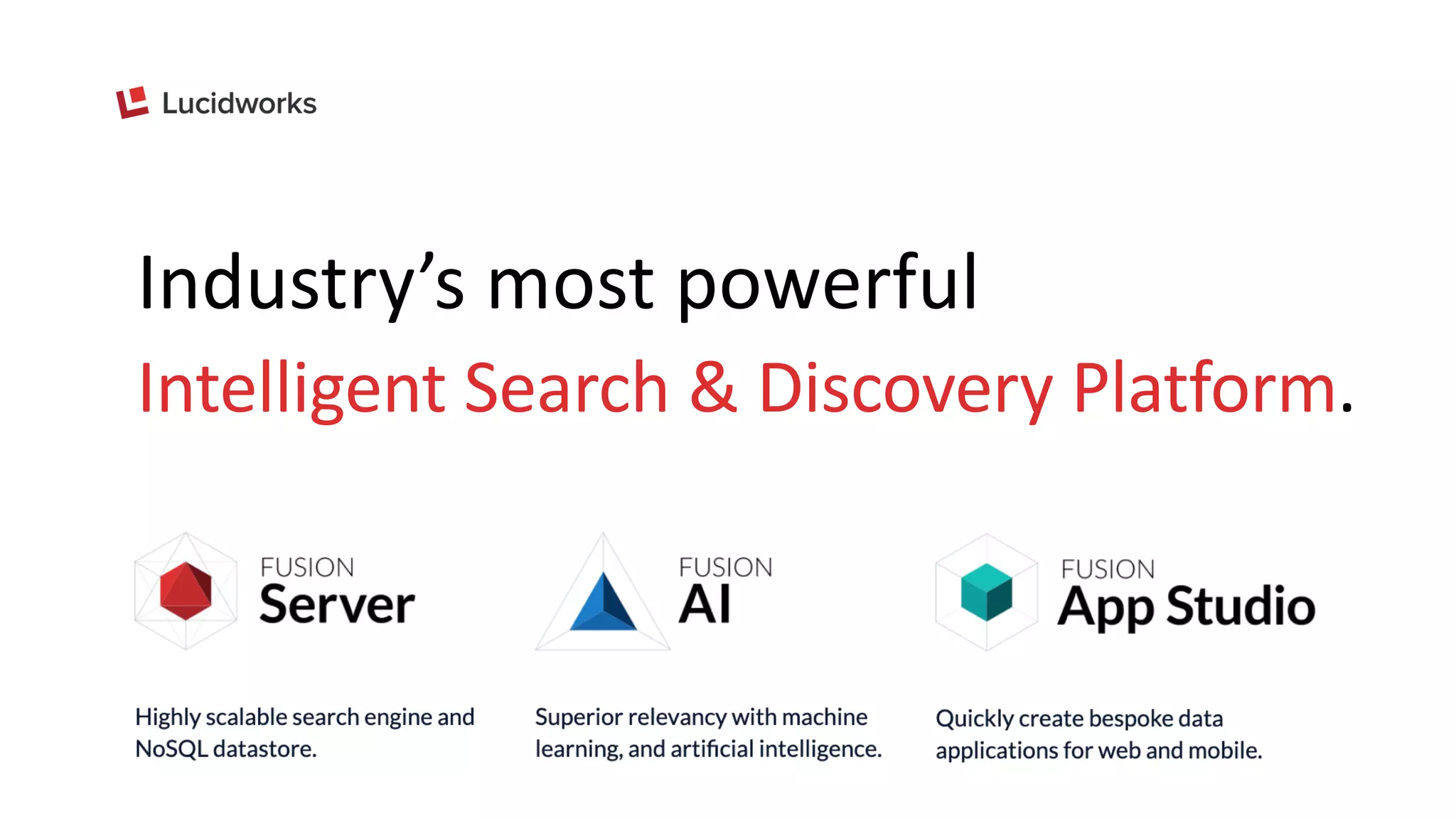 Industry’s most powerful
Intelligent Search & Discovery Platform.
 