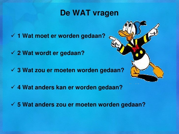 Reflecteren 6 w's & 1x h