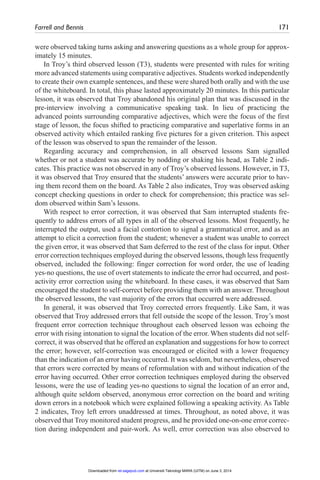 Reflecting on esl teacher beliefs and classroom practices a case study ...