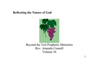 Reflecting the Nature of God




         Beyond the Veil Prophetic Ministries
               Rev. Amanda Connell
                     Volume 36
                                                1
 