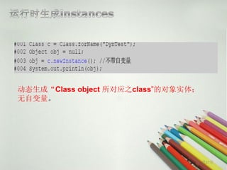 动态生成“Class object 所对应之class”的对象实体；
无自变量。




                                     第27页
 