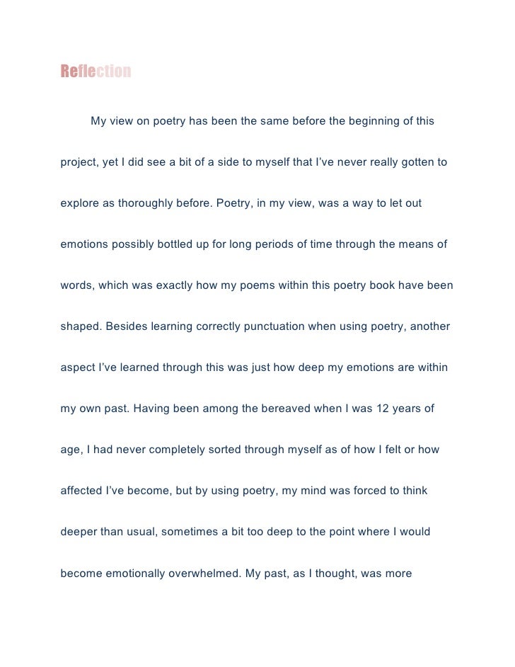 Reflection (Poetry Book)