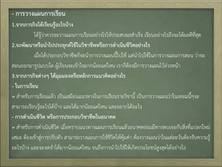 - กำรวำงแผนกำรเรียน
1.จำกภำรกิจได้เรียนรู้อะไรบ้ำง
ได้รู้ว่าควรจะวางแผนการเรียนอย่างไรให้ประสบผลส้าเร็จ เรียนอย่างไรถึงจะได้ผลดีที่สุด
2.จะพัฒนำหรือนำไปประยุกต์ใช้ในวิชำชีพหรือกำรดำเนินชีวิตอย่ำงไร
เมื่อได้ประกอบวิชาชีพก็จะน้าการวางแผนนี้ไปใช้ แต่น้าไปใช้ในการวางแผนการสอน ว่าจะ
สอนออกมารูปแบบใด ผู้เรียนจะเข้าใจมากน้อยแค่ไหน เราก็ต้องมีการวางแผนไว้ล่วงหน้า
3.จำกภำรกิจต่ำงๆ ได้มุมมองหรือหลักกำรแนวคิดอย่ำงไร
- ในกำรเรียน
= ส้าหรับการเรียนแล้ว เป็นเสมือนแนวทางในการเรียนรายวิชานี้ เป็นการวางแผนว่าในเทอมนี้ๆจะ
สามารถเรียนรู้อะไรได้บ้าง และได้มากน้อยแค่ไหน และอยากได้อะไร
- กำรดำเนินชีวิต หรือกำรประกอบวิชำชีพในอนำคต
= ส้าหรับการด้าเนินชีวิต เมื่อทราบแนวทางแผนการเรียนแล้วอนาคตย่อมมีทางพบเจอกับสิ่งที่แปลกใหม่
เสมอ ต้องเข้าสู่การปรับตัว สามารถวางแผนการใช้ชีวิตให้คุ้มค่า ต้องวางแผนว่าในแต่ละวันต้องรับความรู้
อะไรบ้าง และจะจดจ้าได้มากน้อยแค่ไหน จนถึงการน้าไปใช้ให้เกิดประโยชน์สูงสุดได้อย่างไร
 