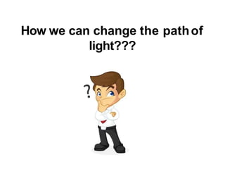 How we can change the pathof
light???
 