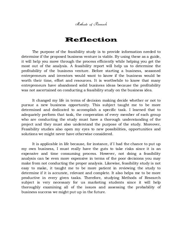 reflective essay on qualitative research