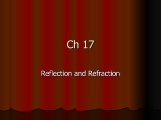 Ch 17

Reflection and Refraction
 