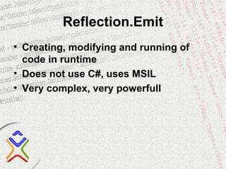 Smoke and Mirrors - Reflection in C# | PPT
