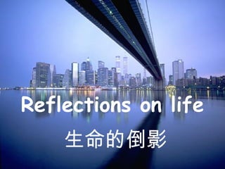 Reflections  on life 生命的倒影 