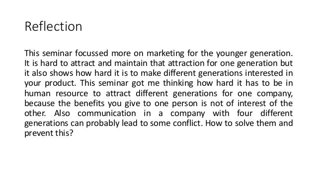 example of reflection paper about seminar