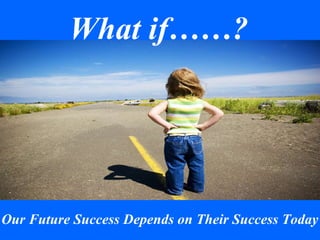 Our Future Success Depends on Their Success Today What if……? 