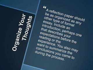 Reflection paper
