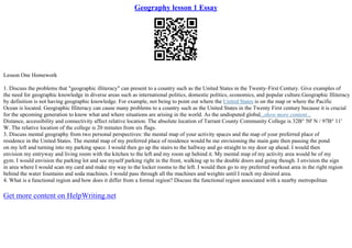 Reflection Paper On Geography | PDF