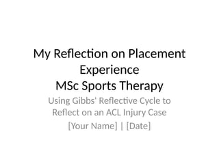 Reflection_Presentation. reflection cycle | PPTX