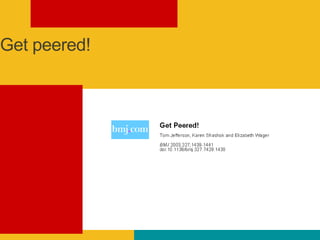 Get peered!
 