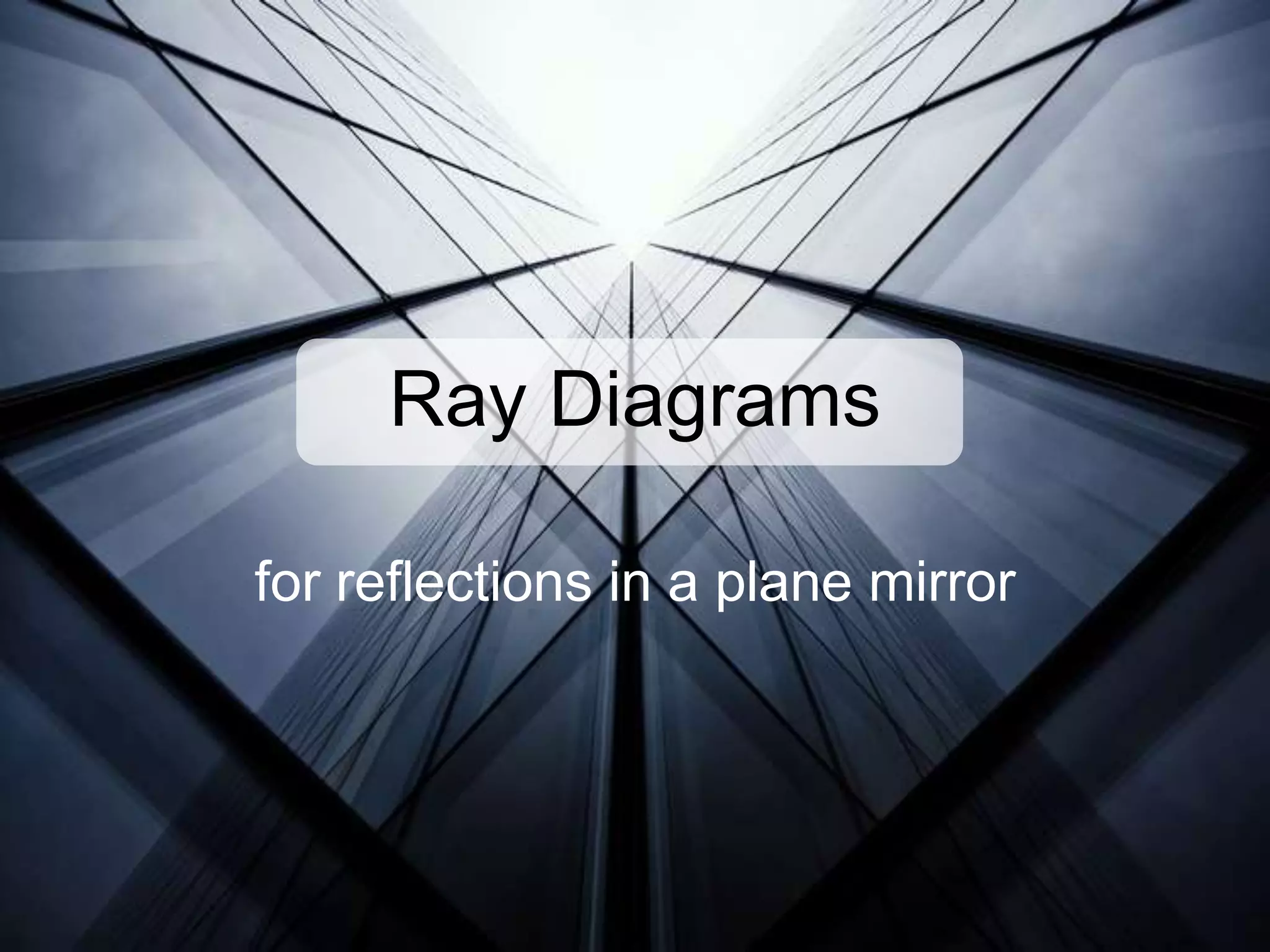 Ray Diagramsfor reflections in a plane mirror