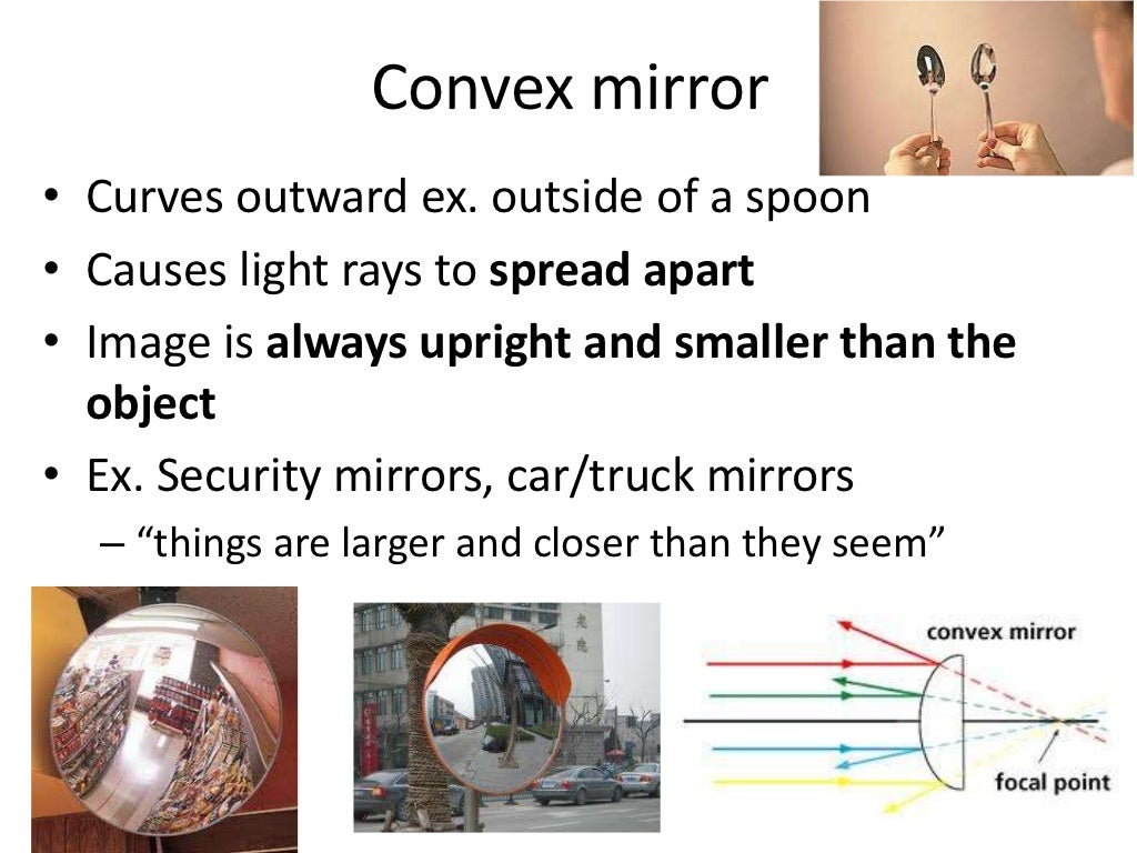 Reflections in curved mirrors