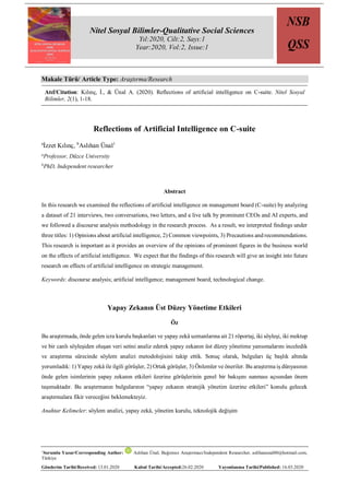 Reflections of AI on C-suite | PDF