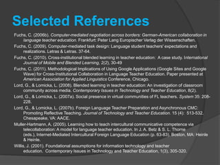 CMC Teacher Education SIG Presentation; Lomicka