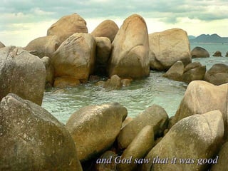 and God saw that it was good   