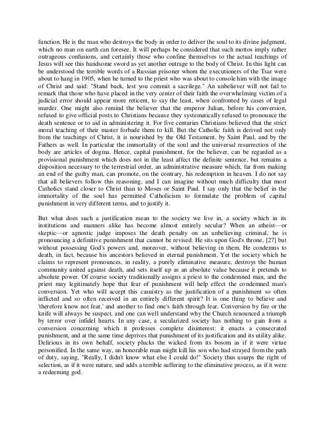 reflections on the guillotine an essay on capital punishment An essay by a noteworthy literary figure reflections on the guillotine 1 http capital punishment. reflections on the guillotine an essay on capital punishment An essay by a noteworthy literary figure reflections on the guillotine 1 http capital punishment.