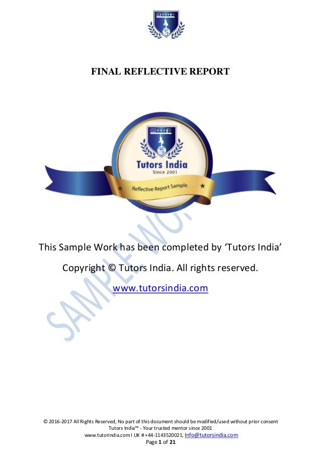 Reflective report writing