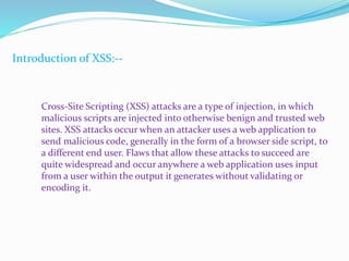 Reflective and Stored XSS- Cross Site Scripting | PPT