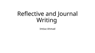 Reflective Journal Apa Format Example Reflective writing method with APA style.pptx