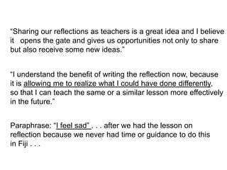 Reflective e portfolios for teachers a case study | PPSX