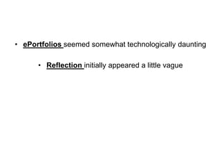 Reflective e portfolios for teachers a case study | PPSX