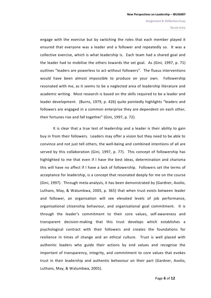 Reflective Essay On New Perspectives On Leadership New Perspectives On Leadership Example Of A Thesis Essay also Essay On Business Management English Is My Second Language Essay